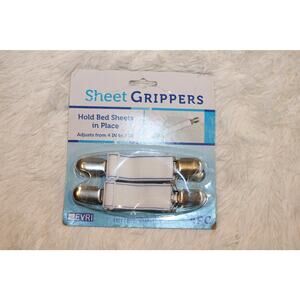 Evriholder Sheet Grippers Adjustable Bed Sheet Fasteners Straps 2 Pack 4-7”